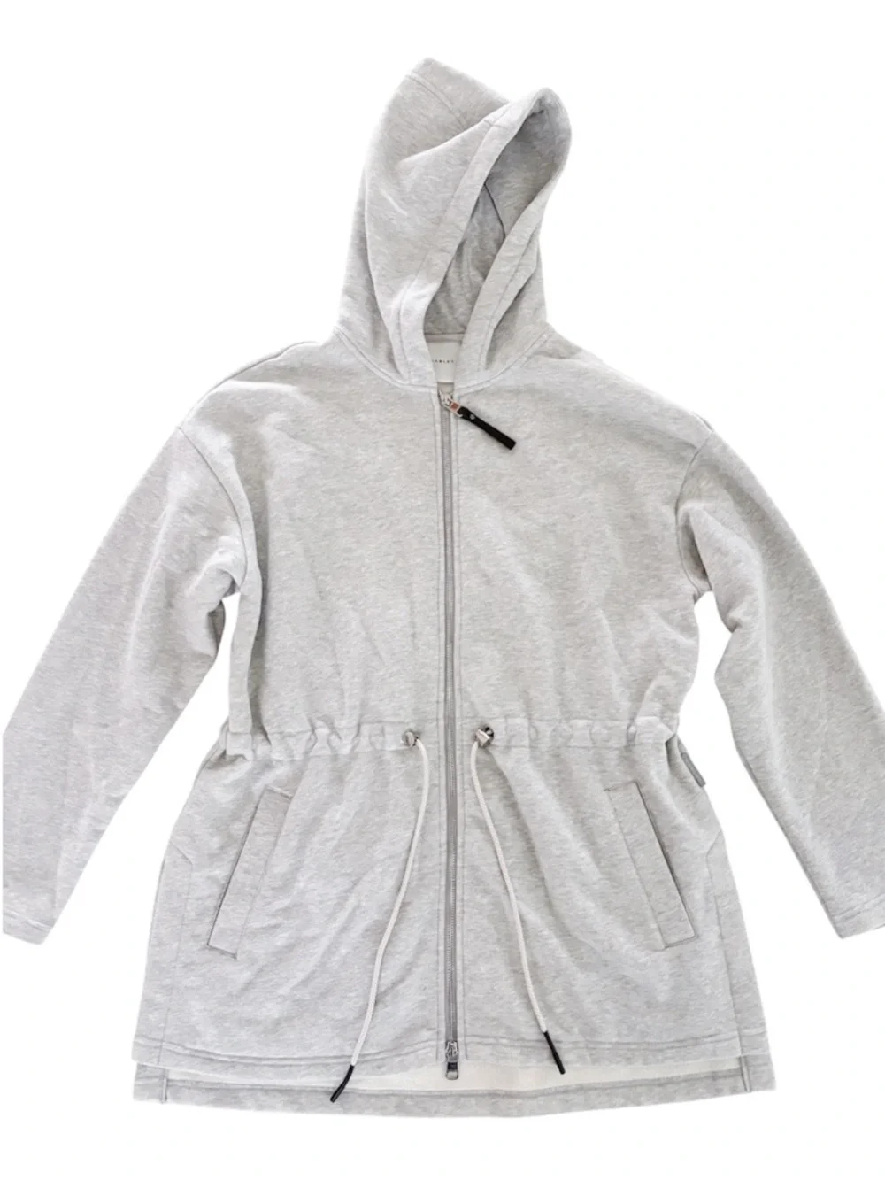 Varley Victoria Light Gray Zip-Up Hoodie with Drawstring Waist. Size Small - Picture 7 of 14